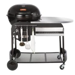 Performer Charcoal Grill 22 In . Premium Kettle Grill With Side Table BBQ Portable Grill