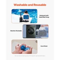 Pool Filter Balls For Sand Filter 4 Lbs. Filter Balls Replace Pool Filter Sand Reusable Blue Filter Cartridge 100sq. Ft -Patio Furniture Shop vevor cartridge pool filters slbglqls4lbszki05v0 1f 1000