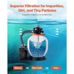 Pool Filter Balls For Sand Filter 4 Lbs. Filter Balls Replace Pool Filter Sand Reusable Blue Filter Cartridge 100sq. Ft -Patio Furniture Shop vevor cartridge pool filters slbglqls4lbszki05v0 4f 1000