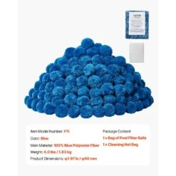 Pool Filter Balls For Sand Filter 4 Lbs. Filter Balls Replace Pool Filter Sand Reusable Blue Filter Cartridge 100sq. Ft -Patio Furniture Shop vevor cartridge pool filters slbglqls4lbszki05v0 76 1000