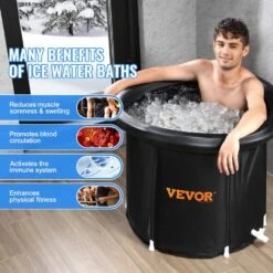 1-Jet Ice Bath Tub Cold Water Therapy Plunge Tub For Athletes Portable Outdoor Ice Barrel Plunge Pool 1-Person Occupancy 15 1-Jet Ice Bath Tub Cold Water Therapy Plunge Tub For Athletes Portable Outdoor Ice Barrel Plunge Pool 1-Person Occupancy -Patio Furniture Shop vevor cold plunge ycqhk75800008a5t6v0 fa 1000