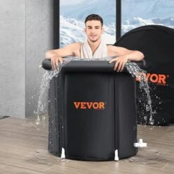 87 Gal. Ice Bath Tub, Cold Water Therapy Plunge Tub For Athletes, 1-person 1-Jet Portable Outdoor Ice Barrel Plunge Pool -Patio Furniture Shop vevor cold plunge ycqhk7585000vsl1pv0 31 1000