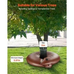 16 Gal. PVC, Tree Watering Bags, For Slow Release Drip Irrigation, 6-9 Hours, 4-Packs, Water Saving, For New Trees 13 16 Gal. PVC, Tree Watering Bags, For Slow Release Drip Irrigation, 6-9 Hours, 4-Packs, Water Saving, For New Trees -Patio Furniture Shop vevor drip irrigation kits hsjsd16gal4j3pibdv0 1f 1000