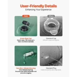 20 Gal. PVC, Tree Watering Bags, For Slow Release Drip Irrigation, 6-9 Hours, 4-Packs, Refillable, For New Trees -Patio Furniture Shop vevor drip irrigation kits hsjsd20gal4jcbtvev0 44 1000