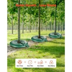 20 Gal. PVC, Tree Watering Bags, For Slow Release Drip Irrigation, 6-9 Hours, 4-Packs, Refillable, For New Trees -Patio Furniture Shop vevor drip irrigation kits hsjsd20gal4jcbtvev0 fa 1000