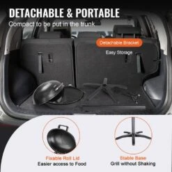 Indoor/Outdoor Electric Grill 200 Sq. In. Electric BBQGrill 2 Zone Gril Surface Removable Stand Electric Grills In Black 15 Indoor/Outdoor Electric Grill 200 Sq. In. Electric BBQGrill 2 Zone Gril Surface Removable Stand Electric Grills In Black -Patio Furniture Shop vevor electric grills hwlsdkjhwl200v1nlv1 fa 1000