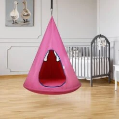 Kids Nest Large Swing Chair Hanging Hammock Chair With Adjustable Rope Hammock Swing Bed For Kids Indoor Outdoor Use -Patio Furniture Shop vevor fabric hammocks dczpfsbfb0009pooiv0 31 1000