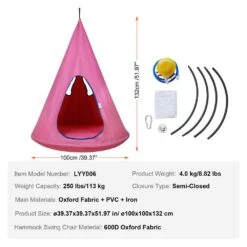 Kids Nest Large Swing Chair Hanging Hammock Chair With Adjustable Rope Hammock Swing Bed For Kids Indoor Outdoor Use -Patio Furniture Shop vevor fabric hammocks dczpfsbfb0009pooiv0 76 1000