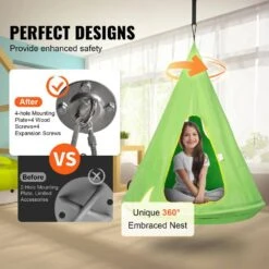 Kids Nest Swing Chair Hanging Hammock Chair With Adjustable Rope Large Hammock Swing Bed For Kids Indoor And Outdoor Use 12 Kids Nest Swing Chair Hanging Hammock Chair With Adjustable Rope Large Hammock Swing Bed For Kids Indoor And Outdoor Use -Patio Furniture Shop vevor fabric hammocks dczplsbfb0009xhuiv0 4f 1000