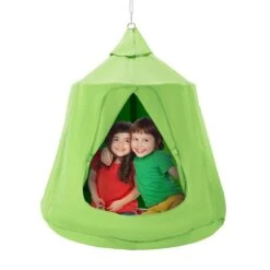 Hanging Tree Tent 330 Lbs. Capacity Hanging Tent Hammock Swing W/ LED Lights String Hammock Bed