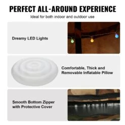 Hanging Tree Tent Hammock Sensory Swing Chair 330 Lbs. Capacity Hammock Bed For Indoorw/LED Lights -Patio Furniture Shop vevor fabric hammocks dczpmcsqfb00s8uljv9 fa 1000