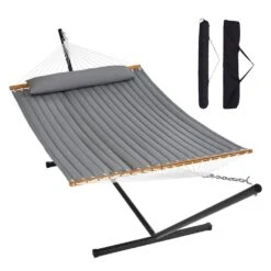 2-Person Hammock With Stand Included Heavy Duty 480lb Capacity Double Hammock With 12 FT Steel Stand