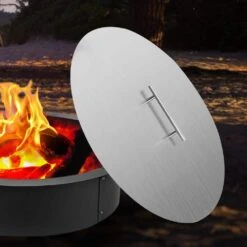 Fire Pit Lid Round 20 In. Fire Pit Lid 1.5 Mm Thick 304 Stainless Steel Fire Pit Burner Cover For Round Patio Fire Pit -Patio Furniture Shop vevor fire pit covers and accessories gzrshpgz20yc00001v0 31 1000