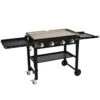 Flat Top Gas Grill On Cart 36 In. Outdoor Griddle Station 4-Burner Propane 60,000 BTU Restaurant Portable Grill In Black -Patio Furniture Shop vevor flat top grills hwtcxrqbl2bu9ba38v0 64 1000