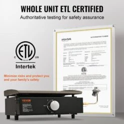 Portable Flat Top Griddle 16.9 In. Heavy-Duty Gas Griddle 1-Burner Countertop Propane Grill With Non-Stick Cooking Plate -Patio Furniture Shop vevor flat top grills zmxrqbl16yc2oykadv0 1f 1000