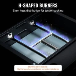 Portable Flat Top Griddle 16.9 In. Heavy-Duty Gas Griddle 1-Burner Countertop Propane Grill With Non-Stick Cooking Plate -Patio Furniture Shop vevor flat top grills zmxrqbl16yc2oykadv0 fa 1000