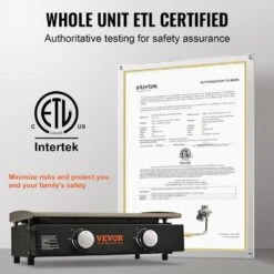 Flat Top Griddle 22.4 In. Heavy-Duty Gas Griddle 2-Burner Countertop Gas Grill With Non-Stick Cooking Plate -Patio Furniture Shop vevor flat top grills zmxrqbl22yc3lh5ndv0 1f 1000