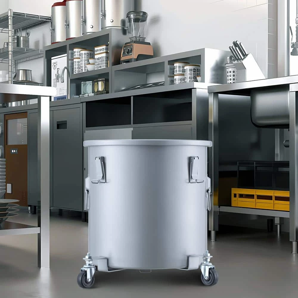 Fryer Grease Bucket 10 Gal Oil Disposal Caddy With Caster Base Carbon Steel Oil Transport Container, Gray 10 Fryer Grease Bucket 10 Gal Oil Disposal Caddy With Caster Base Carbon Steel Oil Transport Container, Gray - Image 8