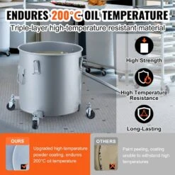 Fryer Grease Bucket 10 Gal Oil Disposal Caddy With Caster Base Carbon Steel Oil Transport Container, Gray 12 Fryer Grease Bucket 10 Gal Oil Disposal Caddy With Caster Base Carbon Steel Oil Transport Container, Gray -Patio Furniture Shop vevor fryer accessories djlzgyzttg10ngag5v0 4f 1000