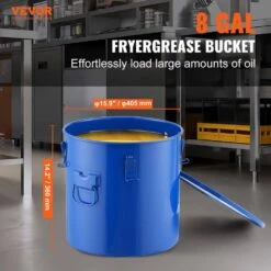8 Gal. Fryer Grease Bucket Rust-proof Coating Oil Disposal Caddy Steel Fryer Oil Bucket For Hot Cooking Oil Filtering -Patio Furniture Shop vevor fryer accessories lytls8gal4f8moyjzv0 c3 1000