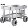23.87 Cu. Ft. Metal Garden Cart 51.2 In. X 25.6 In. X 31.5 In. Beach Fishing Cart For Sand