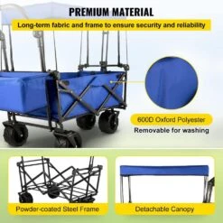 3 Cu.ft. Collapsible Wagon Cart Foldable Extra Large Collapsible Steel Garden Cart With Adjustable Handles, Blue 13 3 Cu.ft. Collapsible Wagon Cart Foldable Extra Large Collapsible Steel Garden Cart With Adjustable Handles, Blue -Patio Furniture Shop vevor garden carts dzdptc buhsku0001v0 1f 1000