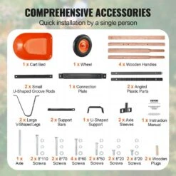 Wheel Barrow Cart 5 Cu. Ft. Load, 330 Lbs. Capacity 1-Wheel Garden Dump Cart, Garden Wagon 14 Wheel Barrow Cart 5 Cu. Ft. Load, 330 Lbs. Capacity 1-Wheel Garden Dump Cart, Garden Wagon -Patio Furniture Shop vevor garden carts fdl2lhytc1jldoix6v0 44 1000