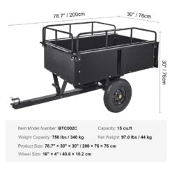 750 Lbs. 15 Cu. Ft. Heavy Duty ATV Trailer Steel Dump Cart Garden Cart Garden Utility Trailer Blade Span 12 750 Lbs. 15 Cu. Ft. Heavy Duty ATV Trailer Steel Dump Cart Garden Cart Garden Utility Trailer Blade Span -Patio Furniture Shop vevor garden carts hytctpk12cuftvb4cv0 e1 1000