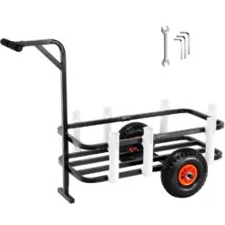 2.0 Cu. Ft. Beach Fishing Cart 200 Lbs. Heavy-Duty Steel Fish And Marine Cart Garden Cart With 2 X 11 In. Rubber Tires