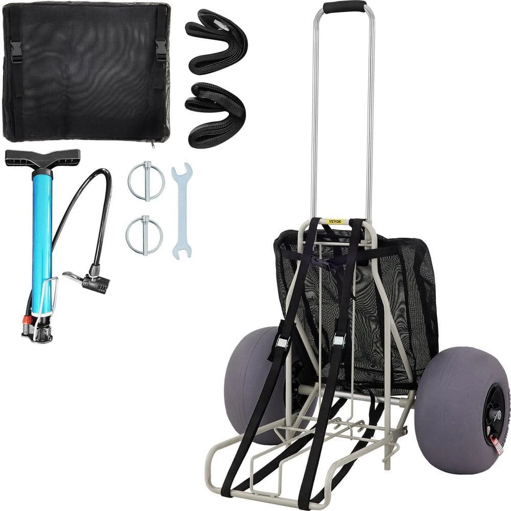 Beach Carts 29.5 In. To 49.2 In. Height Folding Sand Cart 165 Lbs. Loading With 13 In. TPU Balloon Wheel For Picnic Fish 3 Beach Carts 29.5 In. To 49.2 In. Height Folding Sand Cart 165 Lbs. Loading With 13 In. TPU Balloon Wheel For Picnic Fish