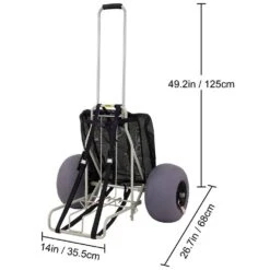 Beach Carts 29.5 In. To 49.2 In. Height Folding Sand Cart 165 Lbs. Loading With 13 In. TPU Balloon Wheel For Picnic Fish 16 Beach Carts 29.5 In. To 49.2 In. Height Folding Sand Cart 165 Lbs. Loading With 13 In. TPU Balloon Wheel For Picnic Fish -Patio Furniture Shop vevor garden carts phtstcycbdz12ujutv0 76 1000