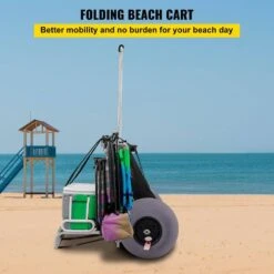 Beach Carts 29.5 In. To 49.2 In. Height Folding Sand Cart 165 Lbs. Loading With 13 In. TPU Balloon Wheel For Picnic Fish 11 Beach Carts 29.5 In. To 49.2 In. Height Folding Sand Cart 165 Lbs. Loading With 13 In. TPU Balloon Wheel For Picnic Fish -Patio Furniture Shop vevor garden carts phtstcycbdz12ujutv0 c3 1000