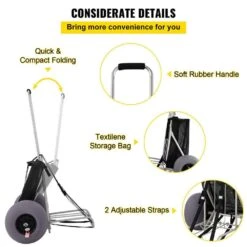 Beach Carts 29.5 In. To 49.2 In. Height Folding Sand Cart 165 Lbs. Loading With 13 In. TPU Balloon Wheel For Picnic Fish 15 Beach Carts 29.5 In. To 49.2 In. Height Folding Sand Cart 165 Lbs. Loading With 13 In. TPU Balloon Wheel For Picnic Fish -Patio Furniture Shop vevor garden carts phtstcycbdz12ujutv0 fa 1000