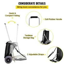 Beach Carts For The Sand PVC Wheels Blade 14 In. X 14.7 In. Cargo Deck 165 Lbs. Loading Folding Sand Cart Garden Cart -Patio Furniture Shop vevor garden carts phtstcycjztp97fc2v0 fa 1000