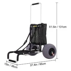 6.59 Cu. Ft. Folding Sand Cart 165 Lbs. Metal Garden Cart 33.1 In. To 51.6 In. Height With 13 In. Wheel For Picnic Beach -Patio Furniture Shop vevor garden carts phtstcyckzd127zw1v0 76 1000