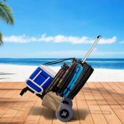 3.68 Cu. Ft. Folding Sand Cart 165 Lbs. Metal Garden Cart 31.1 In. To 49.6 In. Height With 10 In. Wheel For Picnic Beach -Patio Furniture Shop vevor garden carts phtstcycpttp9p5bjv0 31 1000