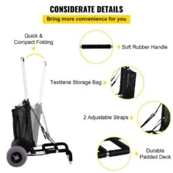 3.68 Cu. Ft. Folding Sand Cart 165 Lbs. Metal Garden Cart 31.1 In. To 49.6 In. Height With 10 In. Wheel For Picnic Beach -Patio Furniture Shop vevor garden carts phtstcycpttp9p5bjv0 fa 1000