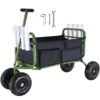 5.5 Cu.ft. Beach Fishing Cart 300 Lbs. Heavy-Duty Steel Foldable Fish Cart Garden Cart With 4 X 11 In. Rubber Tires -Patio Furniture Shop vevor garden carts slkyjckzd000gfioev0 64 1000