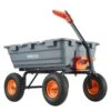Garden Cart, Durable Poly Dump Cart With Steel Frame, 7 Cu. Ft. Plastic Garden Cart, Utility Barrow 1200 Lbs. Load -Patio Furniture Shop vevor garden carts slzxtc1200b0xeev4v0 v0812 64 1000