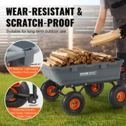 3.1 Cu. Ft. Dump Cart Poly Steel Frame Dump Wagon With 2-in-1 Convertible Handle Utility Garden Cart 12 3.1 Cu. Ft. Dump Cart Poly Steel Frame Dump Wagon With 2-in-1 Convertible Handle Utility Garden Cart -Patio Furniture Shop vevor garden carts slzxtc800b00xsy7gv0 4f 1000