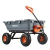 3.1 Cu. Ft. Dump Cart Poly Steel Frame Dump Wagon With 2-in-1 Convertible Handle Utility Garden Cart -Patio Furniture Shop vevor garden carts slzxtc800b00xsy7gv0 64 1000