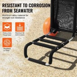 Beach Dolly With Big Wheels For Sand 5 Cu Ft Steel Garden Carts Cargo Deck 165 Lbs. Loading Capacity Folding Sand Cart -Patio Furniture Shop vevor garden carts sttcxlhj12ingsgckv0 1f 1000