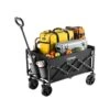 1.96 Cu Ft., Steel, Collapsible Wagon Garden Carts, All-Terrain Wheels, Heavy Duty Outdoor Utility Cart, Black -Patio Furniture Shop vevor garden carts zdhybxsstchsc3nlwv0 64 1000