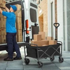 Collapsible Folding Wagon Cart 220 Lbs. Heavy-Duty Garden Carts Foldable With Wheels 2 Cu. Ft. Steel Garden Cart Wagon 17 Collapsible Folding Wagon Cart 220 Lbs. Heavy-Duty Garden Carts Foldable With Wheels 2 Cu. Ft. Steel Garden Cart Wagon -Patio Furniture Shop vevor garden carts zdhybxsstchsmhegrv0 31 1000