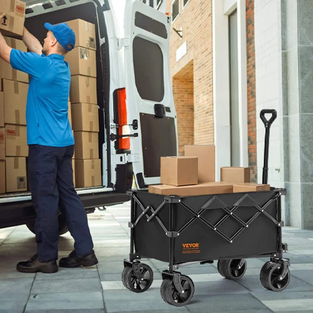 9 Cu. Ft. Steel Garden Cart Collapsible Folding Wagon 220 L Beach Folding Wagon Cart Max 330 Lbs. 10 9 Cu. Ft. Steel Garden Cart Collapsible Folding Wagon 220 L Beach Folding Wagon Cart Max 330 Lbs. - Image 8