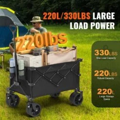 9 Cu. Ft. Steel Garden Cart Collapsible Folding Wagon 220 L Beach Folding Wagon Cart Max 330 Lbs. 11 9 Cu. Ft. Steel Garden Cart Collapsible Folding Wagon 220 L Beach Folding Wagon Cart Max 330 Lbs. -Patio Furniture Shop vevor garden carts zdhybxsstchsui4z5v0 c3 1000