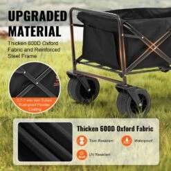 3 Cu. Ft. Steel Garden Cart Collapsible Folding Wagon Beach Folding Wagon Cart Max 350 Lbs. -Patio Furniture Shop vevor garden carts zdhybxsstcjhsumflv0 4f 1000