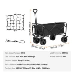 3 Cu. Ft. Steel Garden Cart Collapsible Folding Wagon Beach Folding Wagon Cart Max 350 Lbs. -Patio Furniture Shop vevor garden carts zdhybxsstcjhsumflv0 76 1000