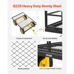 1,400 Lbs. 13.48 Cu. Ft. Steel Garden Cart, Heavy Duty Pullable Garden Wagon Yard Cart 2 In 1 Yard Trailer 2025 Update -Patio Furniture Shop vevor garden carts zxhytchh1400qibnmv0 1f 1000