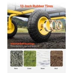 1,400 Lbs. 13.48 Cu. Ft. Steel Garden Cart, Heavy Duty Pullable Garden Wagon Yard Cart 2 In 1 Yard Trailer 2025 Update -Patio Furniture Shop vevor garden carts zxhytchh1400qibnmv0 44 1000